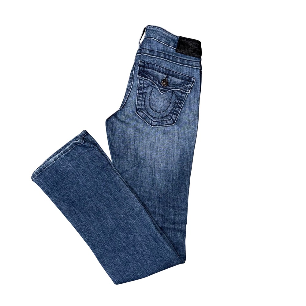 True Religion Made in USA Y2K World Tour Bootcut Jean Horseshoe Flap 29 (tag 27)